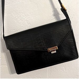 Roche Leather Company Tailored Black Burma Custom Made Bag Purse